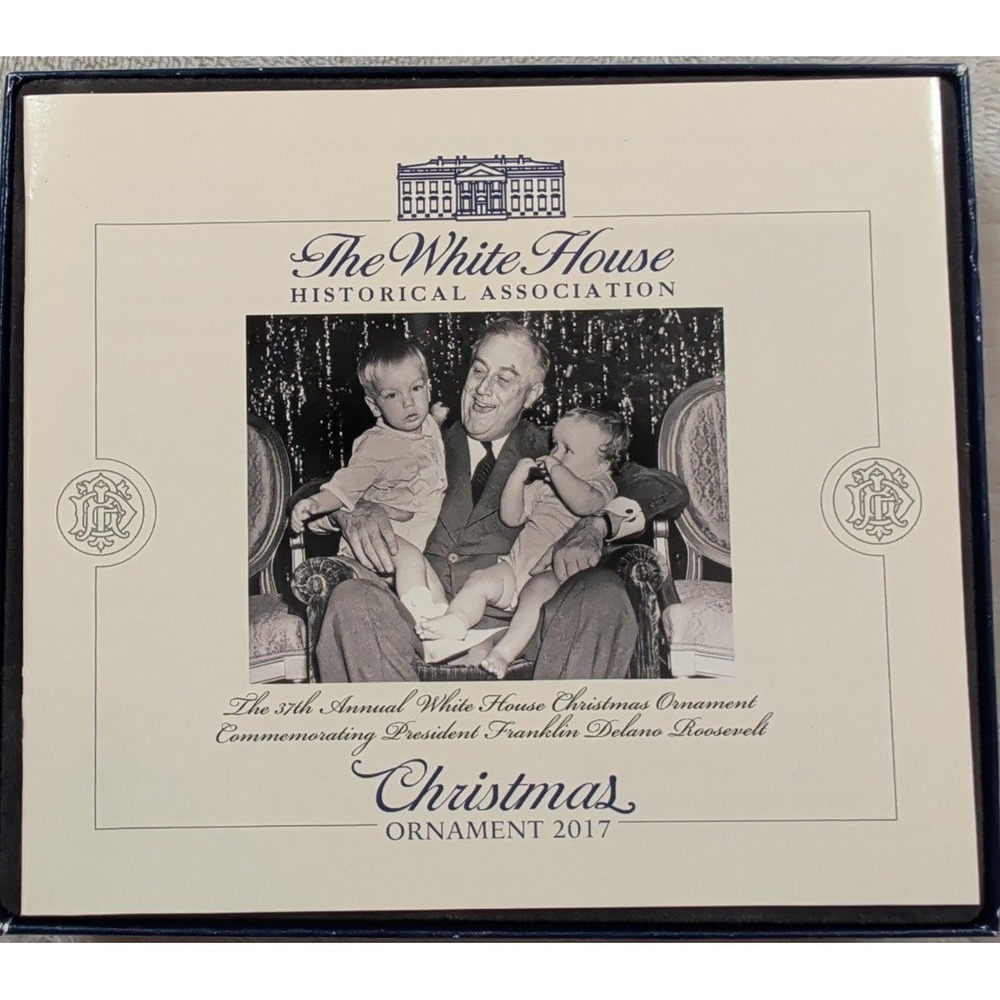 2017 White House Christmas Ornament Franklin Delano Roosevelt FDR Eagle Boxed - Picture 4 of 6